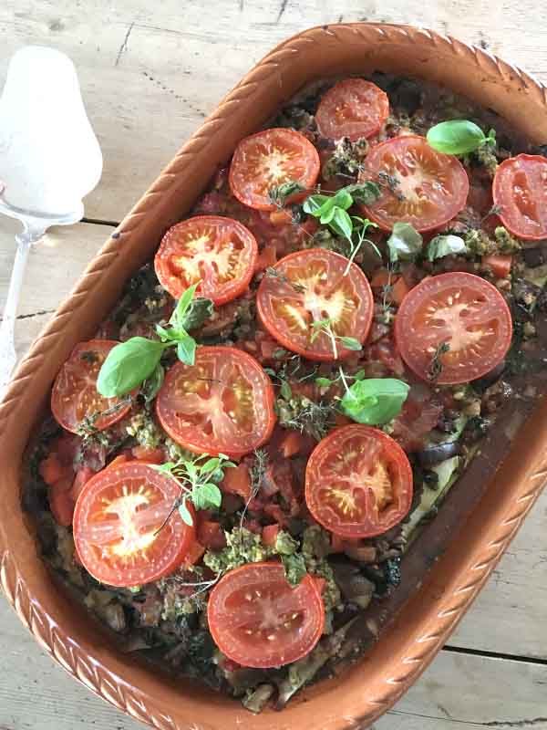 vegansk lasagne med squash o aubergine alternativ