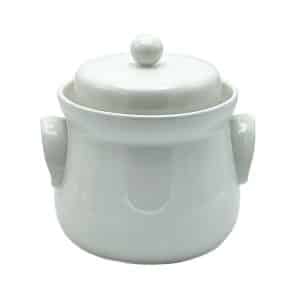 Fermenteringskrukke 3 L kremhvit rund